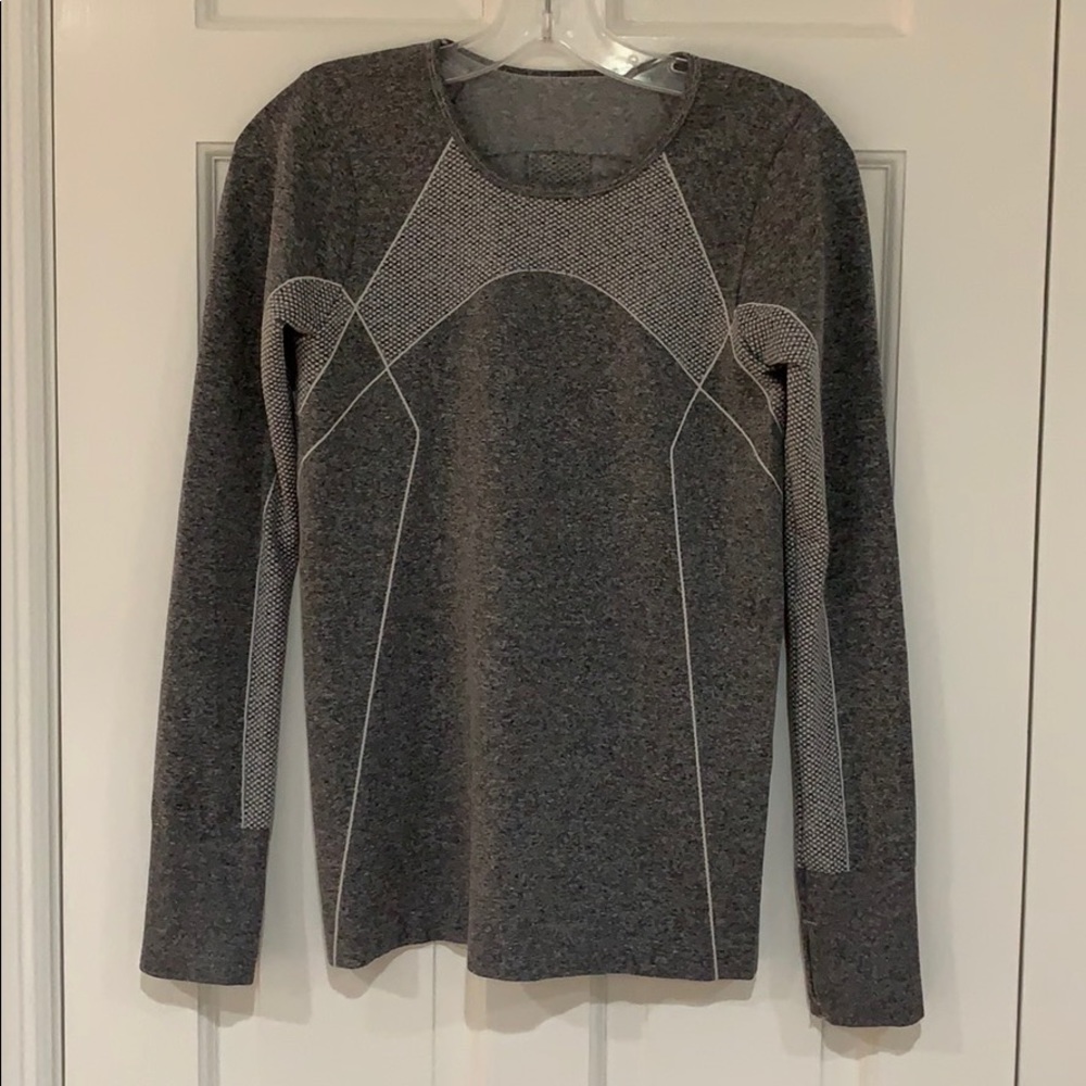 Jockey long sleeve work out top Grey heather